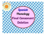 Spanish Phonology: Final Consonant Deletion - Pairs, Carib