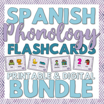 Preview of Spanish Phonology Minimal Pairs Flashcards for Speech Therapy in Spanish BUNDLE