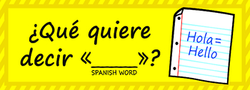Spanish Phrase Poster - '¿Qué quiere decir (Spanish Word)?' by Thomas Moon