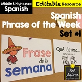 Spanish Phrase of the Week Posters - Frase de la Semana - Set #1