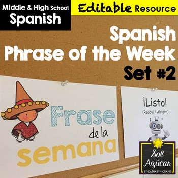 Preview of Spanish Phrase of the Week Posters - Frase de la Semana - Set # 2
