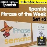 Spanish Phrase of the Week Posters - Frase de la Semana - Set # 2
