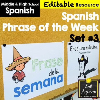 Preview of Spanish Phrase of the Week Posters - Frase de la Semana - Set # 3