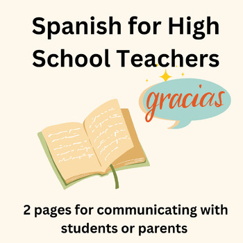 Preview of Spanish Phrases for Teachers