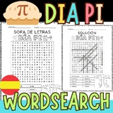 Spanish Pi Day Activities - día pi word search Puzzles