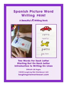 Preview of Spanish Picture Word Writing Blackline PDF