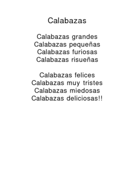 Preview of Spanish Poem about pumpkins!