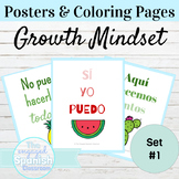 Spanish Growth Mindset Classroom Posters and Coloring Pages Set 1