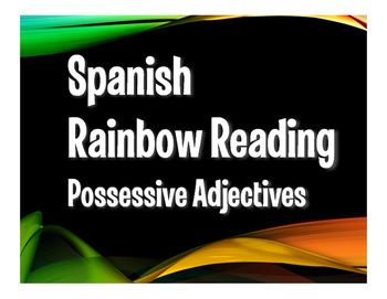 Preview of Spanish Possessive Adjective Rainbow Reading