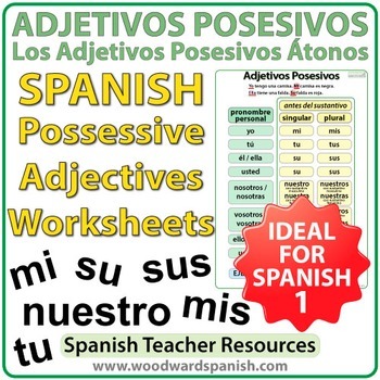 Preview of Spanish Possessive Adjectives - Adjetivos Posesivos