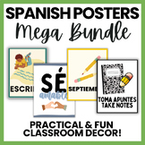Spanish Poster Classroom Decor BUNDLE | Easy & practical d