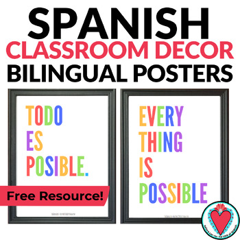 Spanish Poster - Todo Es Posible by Senora Lee - for the LOVE of Spanish