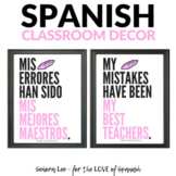 Spanish Posters Bilingual Classroom Décor - Growth Mindset