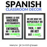 Spanish Posters Classroom Décor - Bilingual Growth Mindset