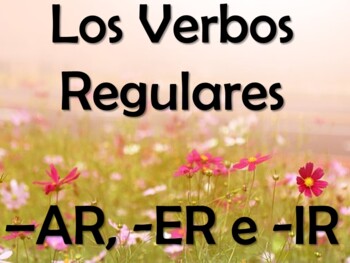 Preview of Spanish PowerPoint with AR, ER, & IR Regular Present Tense Verbs