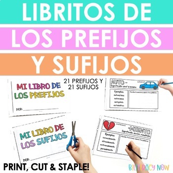 Preview of Spanish Prefix & Suffix Interactive Booklets - Libritos de Prefijos y Sufijos