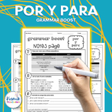 Spanish Preposition Grammar Lesson: Por y Para Preposiciones