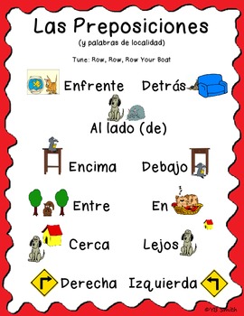 Preview of Spanish Prepositions Song