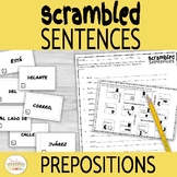 Spanish Prepositions of Location Scrambled Sentence Activity