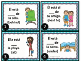 Spanish Prepositions of Place Task Cards: Preposiciones de lugar