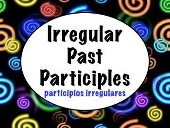 Preview of Spanish Present Perfect Irregular Past Participles Keynote Slideshow for Mac