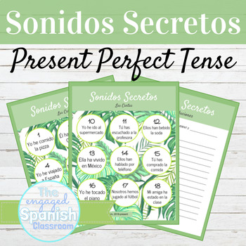 Preview of Spanish Present Perfect Tense Sonidos Secretos Speaking Activity