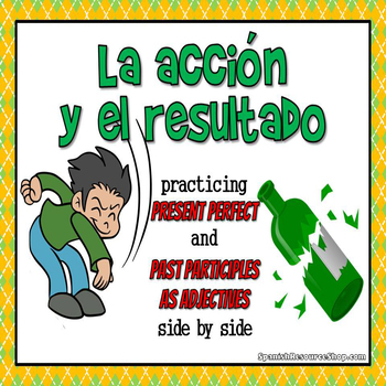 Preview of Spanish Present Perfect and Participles Practice Powerpoint BUNDLE