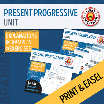 Preview of Spanish Present Progressive Unit