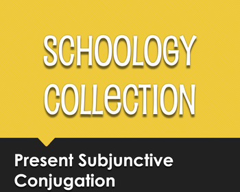 Preview of Spanish Present Subjunctive Conjugation Schoology Collection