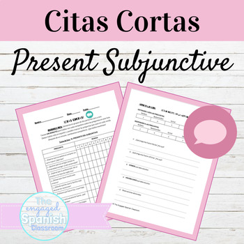 Preview of Spanish Present Subjunctive Citas Cortas Speaking Activity