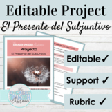 Editable Spanish Project Present Subjunctive Tense | Uses 