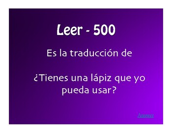 Spanish Present Subjunctive With The Unknown Jeopardy-Style Review Game