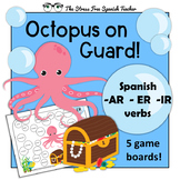 Spanish Present Tense AR ER IR verb REVIEW GAME Octopus on Guard