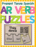 Spanish AR Verb Conjugation Activity Puzzle Game - Present Tense