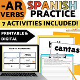Spanish Present Tense AR Verbs Regular Verbs Practice Acti