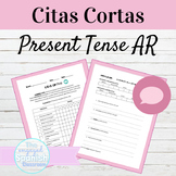 Spanish Present Tense AR Verbs Citas Cortas Speaking Activity