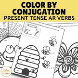 Spanish Present Tense Ar Verbs Worksheet Color by Conjugation