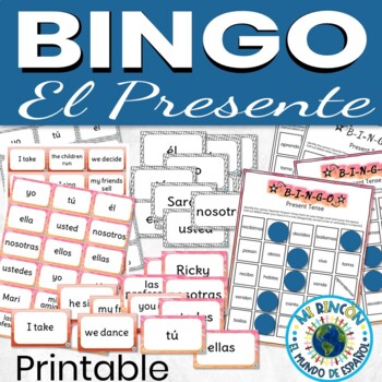 Spanish Present Tense Game BINGO By Mi Rincon El Mundo De Espanol