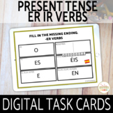 Spanish Present Tense ER IR Verbs DIGITAL Task Cards Boom Cards