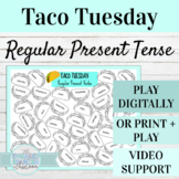 Spanish Present Tense Regular Verbs Taco Tuesday Game | Di
