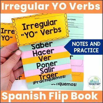 Preview of Spanish Present Tense Irregular YO Verbs Interactive Flip Book