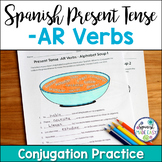 Spanish Present Tense Regular -AR Verbs Conjugation Practice