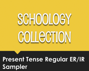 Preview of Spanish Present Tense Regular ER and IR Schoology Collection Sampler
