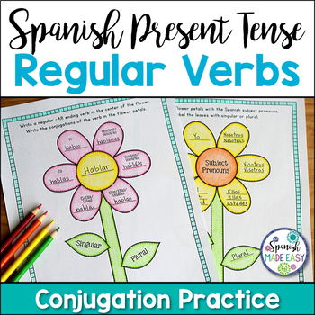 Preview of Spanish Present Tense Regular Verbs Conjugation Practice