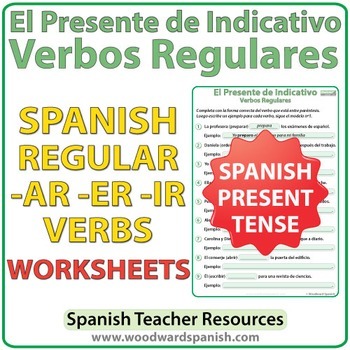 Preview of Spanish Present Tense - Regular Verbs Worksheets