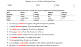 Spanish Present Tense: Regular -ar, -er, -ir Verbs (Assess