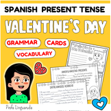 Spanish Present Tense Worksheets: San Valentín - Spanish V