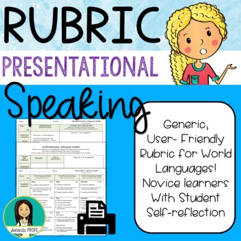 Preview of Presentational Speaking Rubric for Foreign Languages