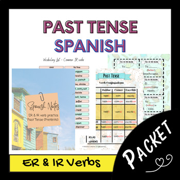 Preview of Spanish Preterit Conjugations Packet - ER & IR Verbs (Regular Verbs)