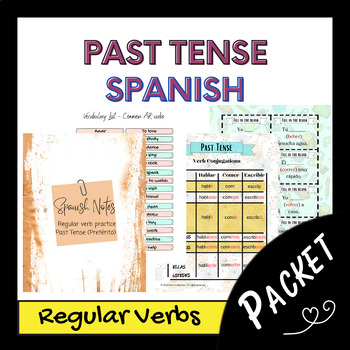 Preview of Spanish Preterit Conjugations Packet - Regular Verbs